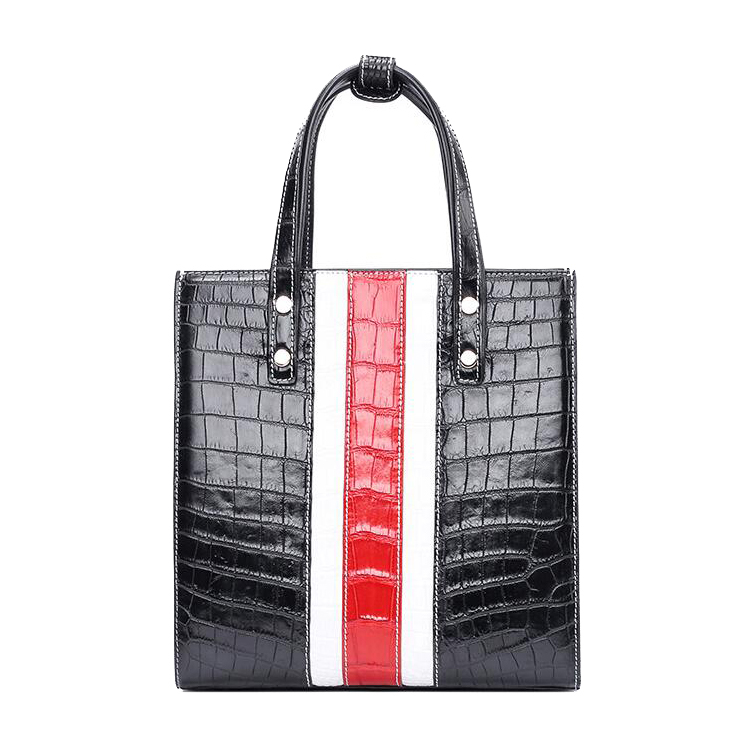 Customized design luxury stylish women genuine crocodile leather skin tote bag handbag