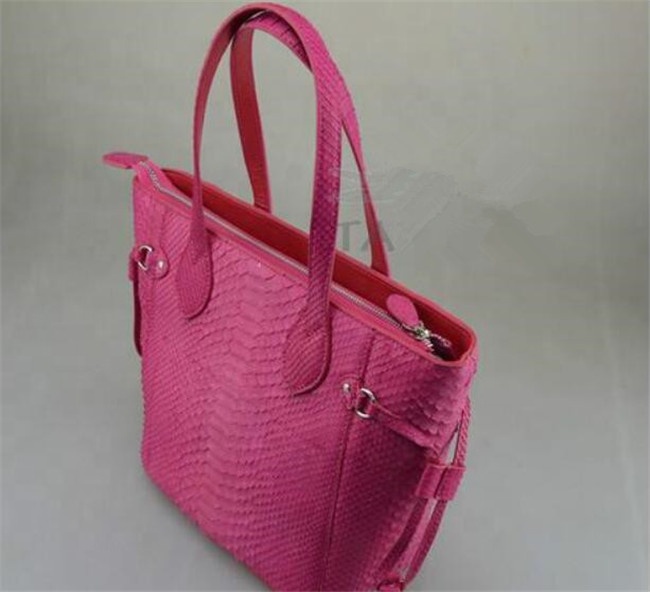 Real python snake skin lady tote bag luxury python leather handbag