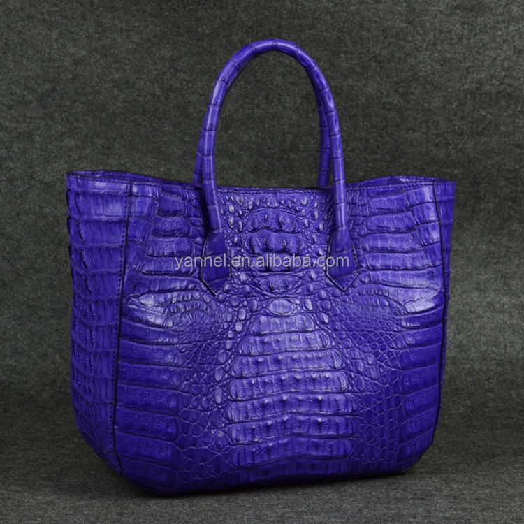 Luxury large crocodile ladies tote bags exotic handbag women fashion brand purse factory Guangzhou designer handbags purse