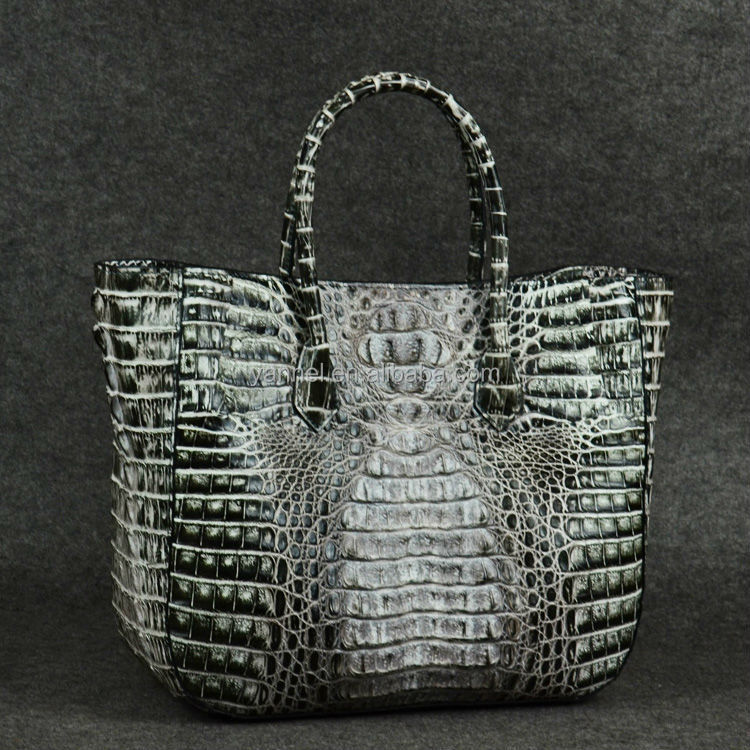 Luxury large crocodile ladies tote bags exotic handbag women fashion brand purse factory Guangzhou designer handbags purse