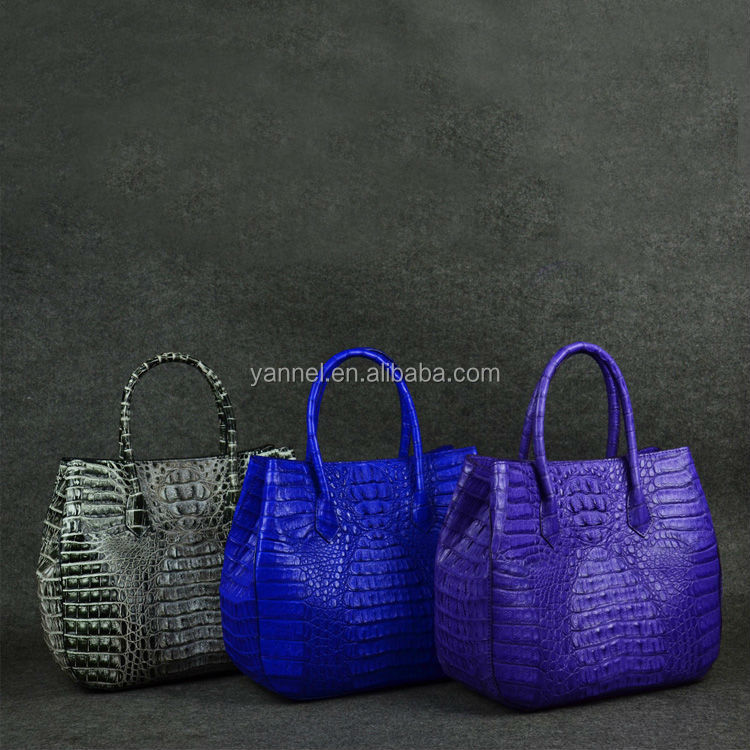 Luxury large crocodile ladies tote bags exotic handbag women fashion brand purse factory Guangzhou designer handbags purse