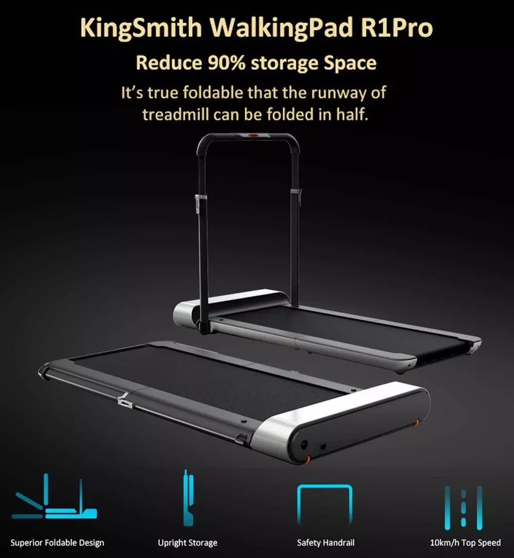 Hot Xiaomi KingSmith WalkingPad R1 Pro Treadmill Smart Folding Walking Pad R1 PRO Home Walking Running Fitness Machine in Stock