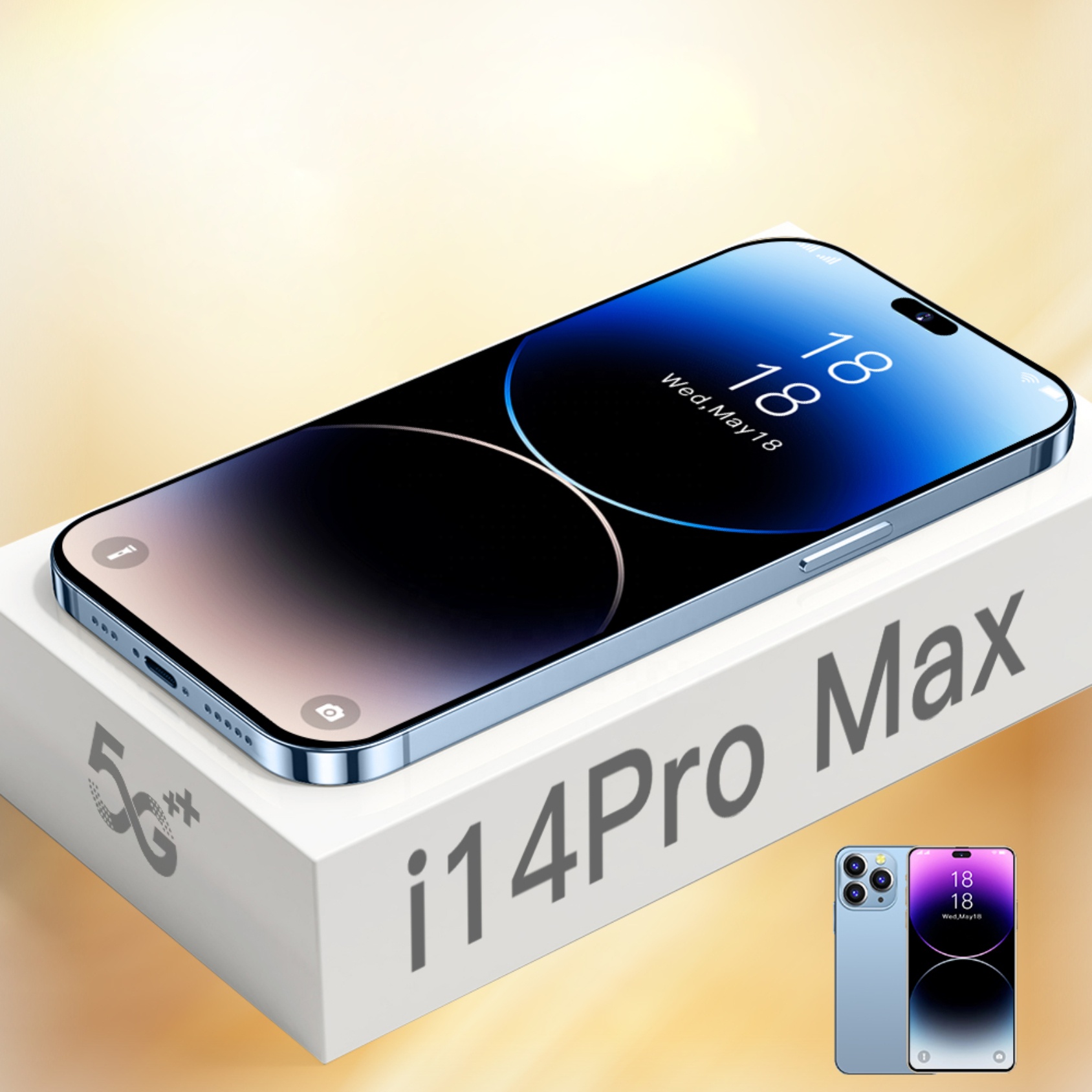 Cheap Brand-new Unlocked i 14 Pro Max Global Original cell phone Dual sim Android Smartphone Cellula