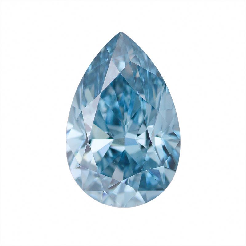 fine gold jewelry 1.2ct fancy intense pear brilliant cut blue color CVD color lab grown loose diamon
