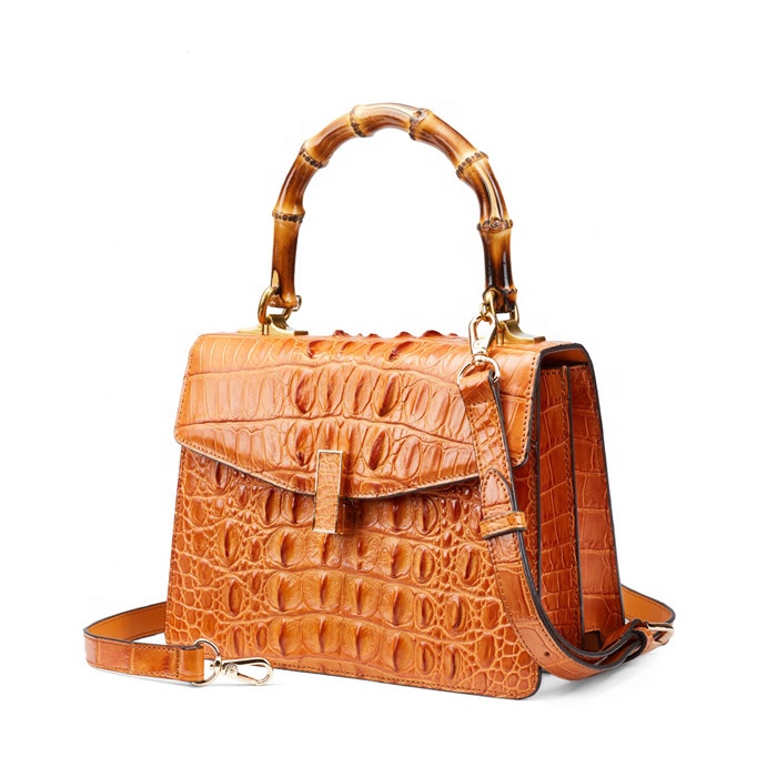 Luxury Women Crocodile Skin Bag 100% Genuine Croco Leather Lady Designer Handbag