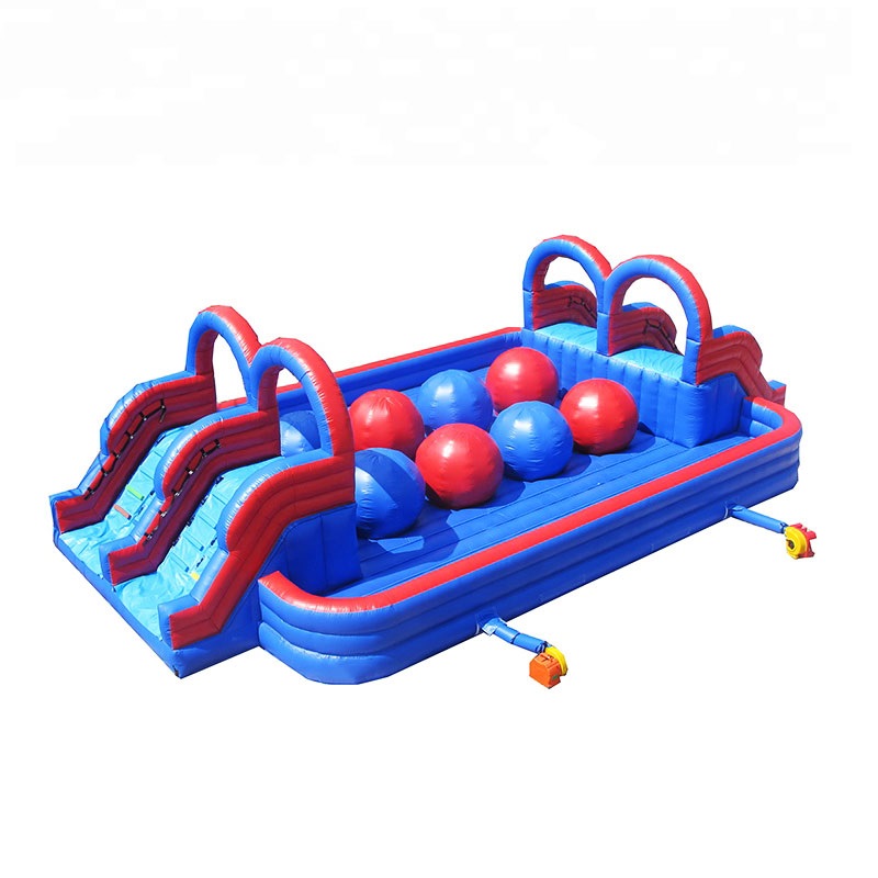 dual big baller inflatable wipeout sport game Inflatable wipeout obstacle courses Wipedout Challenge